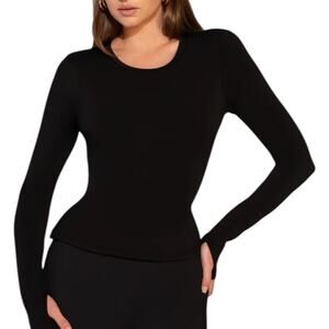 NWT TA3 Shapey Crew Neck Top Black Size XL Corset Slimming Shapewear Shirt